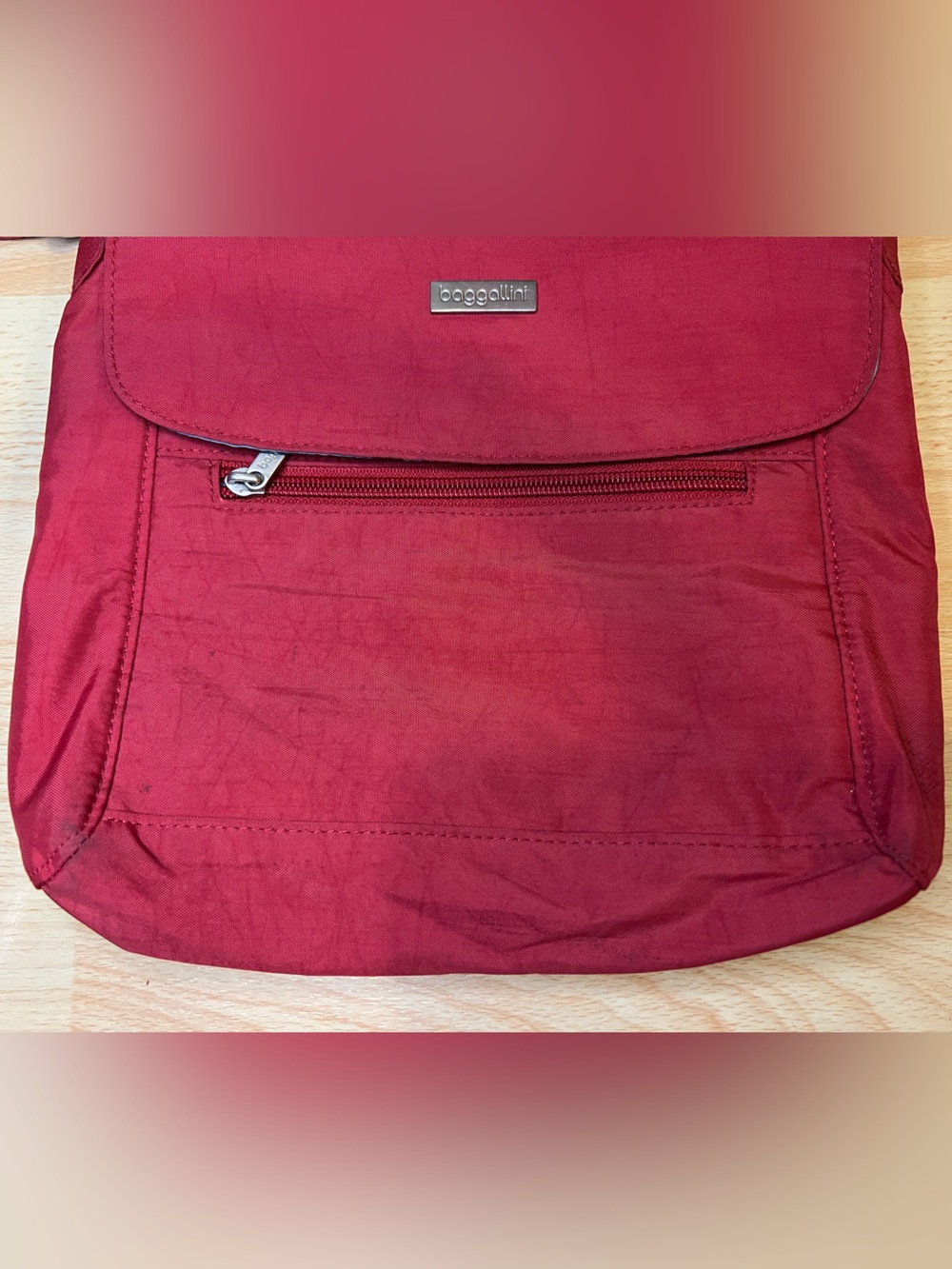 Baggallini Red Nylon Crossbody - Picture 7 of 12